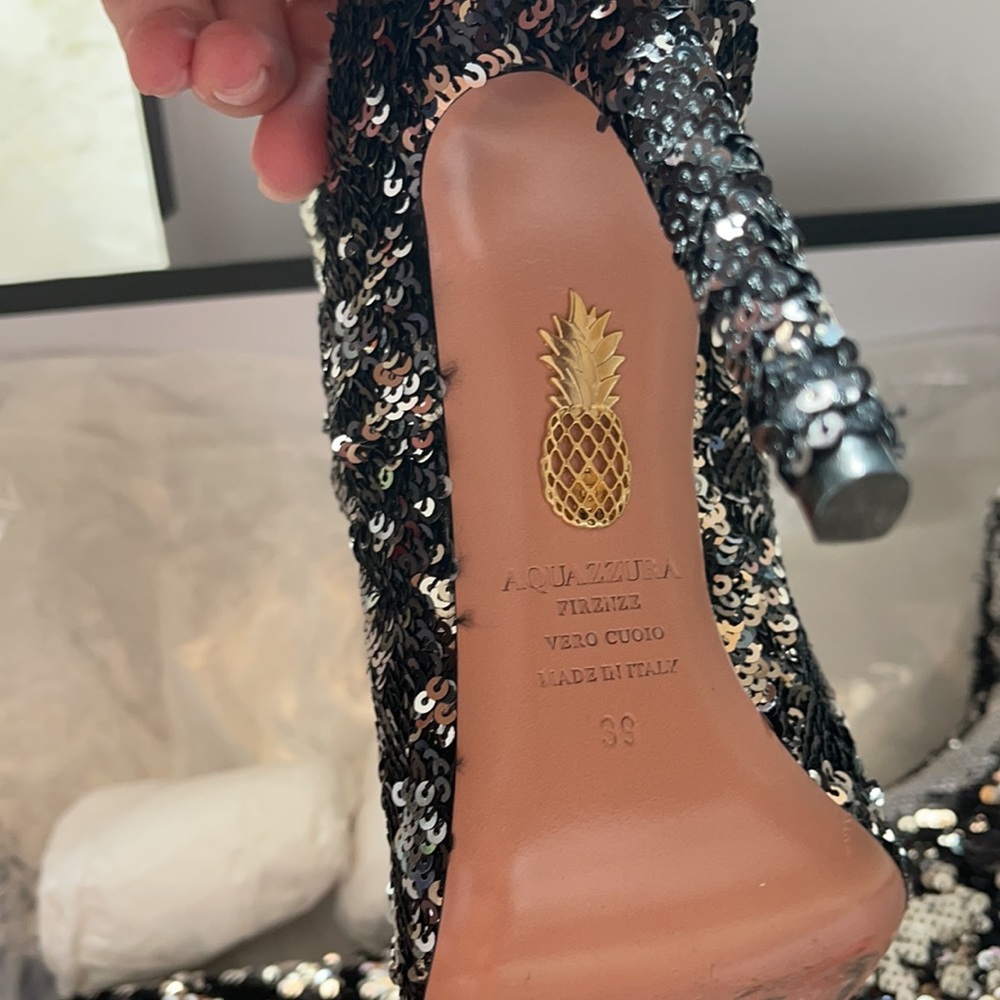Aquazzura sequin sock booties - Picture 4 of 11